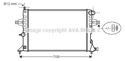 Радиатор охлаждения ASTRAG/ZAFIRA 14/16 механика +AC(пр-во AVA) фото1