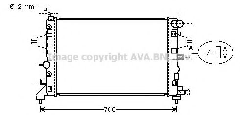 Радиатор охлаждения Astra -H 1.4i / 1.8i 02/04- (AVA)  арт. OLA2362 фото1