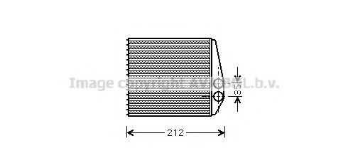 Радиатор отопителя салона Opel Combo 1,3D 1,4 1,6i 1,7D 04> (OLA6354) AVA NISSENS арт. OLA6354 фото1