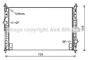 Радиатор охлаждения CITROEN BERLINGO/C4/PEUGEOT 3008/OPEL VIVARO (Ava)  арт. PE2386 фото1