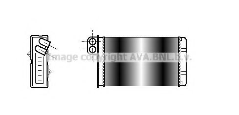 Радиатор отопителя PEUG605/CITR XM ALL 89-00 (Ava)  арт. PE6015 фото1