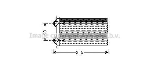 Радиатор отопителя OPEL VIVARO, RENAULT TRAFIC (пр-во AVA)  арт. RTA6439 фото1