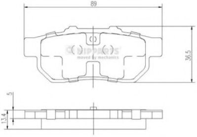 Комплект тормозных колодок KAVOPARTS арт. J3614007 фото1