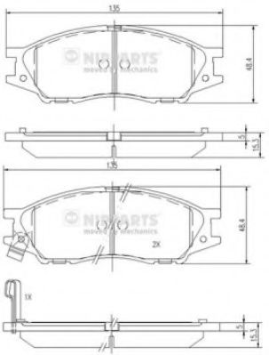 Комплект тормозных колодок DELPHI арт. N3601097 фото1