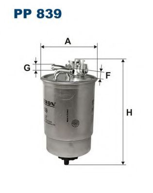 Фильтр топливный в сборе SWAG арт. PP839 фото1