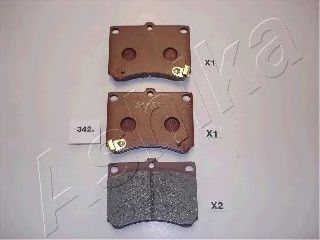 Колодки тормозные дисковые передние MAZDA 323 (пр-во ASHIKA) FEBIBILSTEIN арт. 5003342 фото1