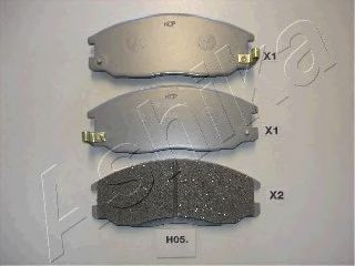 Колодки тормозные дисковые передние HYUNDAI H-1 (пр-во ASHIKA) VALEO арт. 50H0005 фото1