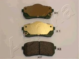 Колодки тормозные дисковые задние HYUNDAI H-1 (пр-во ASHIKA) MINTEX арт. 510KK07 фото1