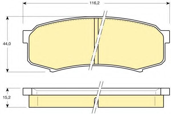 Комплект тормозных колодок DELPHI арт. 6111829 фото1