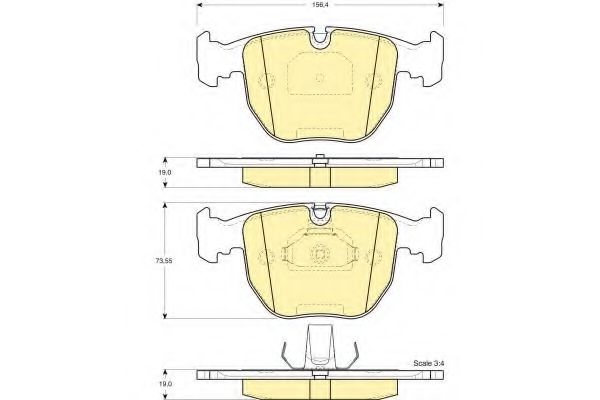 Комплект тормозных колодок FERODO арт. 6112612 фото1