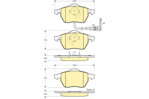 Комплект тормозных колодок DELPHI арт. 6114032 фото1