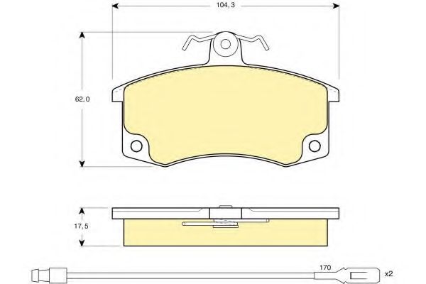 Комплект тормозных колодок FERODO арт. 6114461 фото1