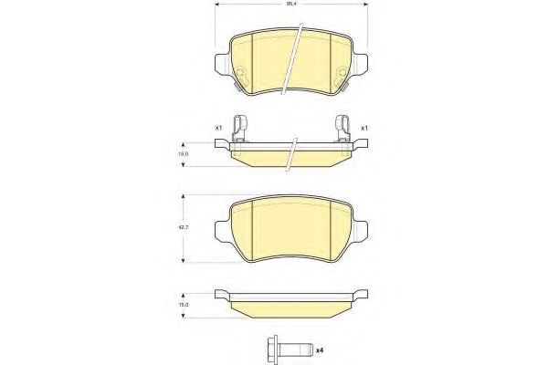 Комплект тормозных колодок FERODO арт. 6115151 фото1