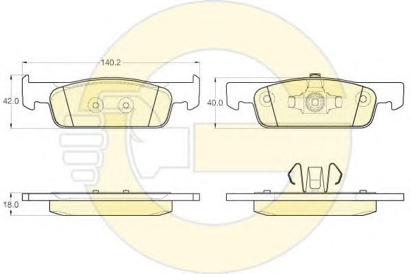 Комплект тормозных колодок FERODO арт. 6120162 фото1