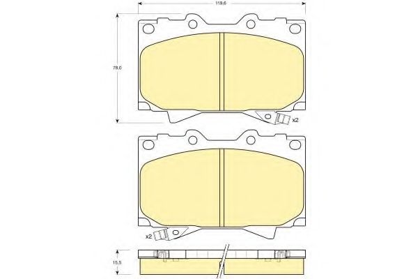 Комплект тормозных колодок REMSA арт. 6131979 фото1