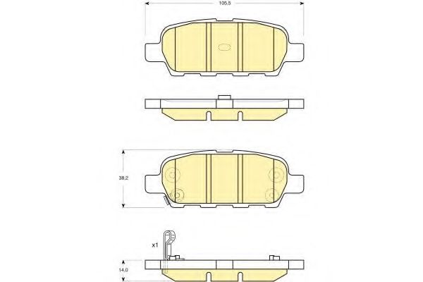 Комплект тормозных колодок REMSA арт. 6132949 фото1
