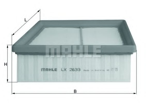 Фильтр воздушный Mahle FRAM арт. LX2633 фото1