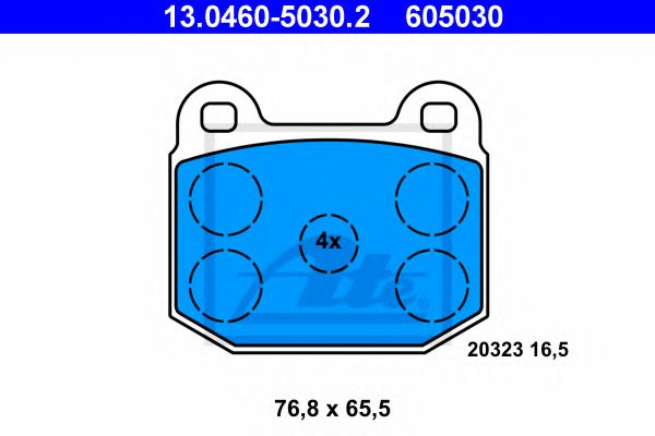 Колодки тормозные дисковые BREMBO арт. 13046050302 фото1