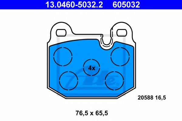 Колодки дискового тормоза BREMBO арт. 13046050322 фото1