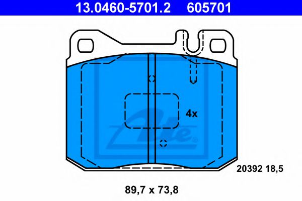 Комплект тормозных колодок, дисковый тормоз MINTEX арт. 13046057012 фото1