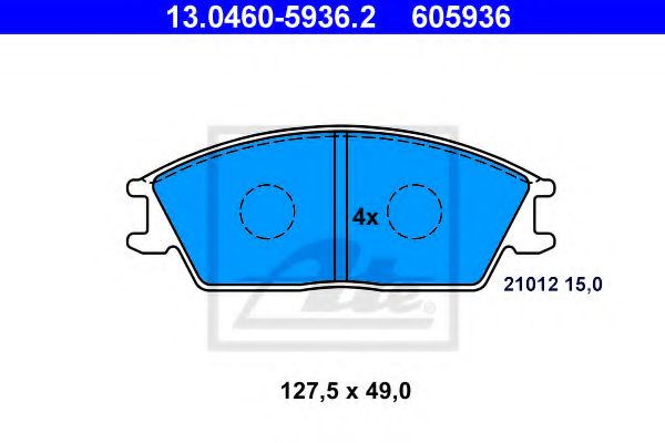 Комплект тормозных колодок, дисковый тормоз NIBK арт. 13046059362 фото1