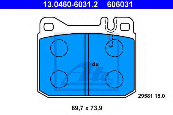 Комплект тормозных колодок, дисковый тормоз REMSA арт. 13046060312 фото1