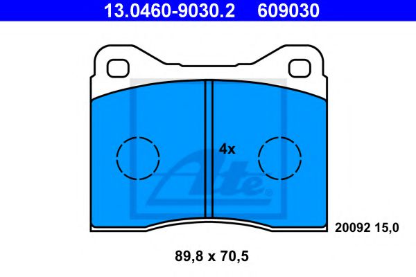 Комплект тормозных колодок, дисковый тормоз NK арт. 13046090302 фото1