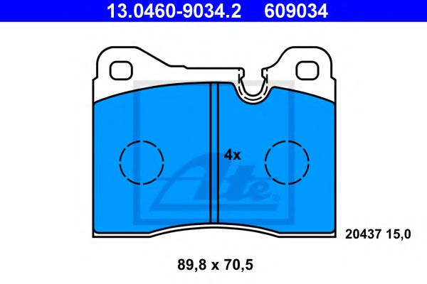 Комплект тормозных колодок, дисковый тормоз  арт. 13046090342 фото1