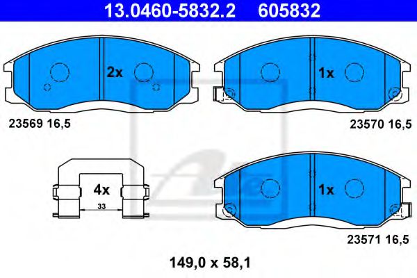Колодки дискового тормоза REMSA арт. 13046058322 фото1