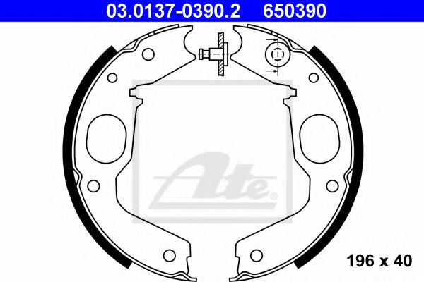 Комплект тормозных колодок, стояночная тормозная система REMSA арт. 03013703902 фото1