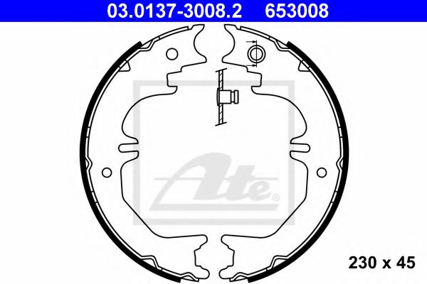 Комплект тормозных колодок, стояночная тормозная система BLUEPRINT арт. 03013730082 фото1