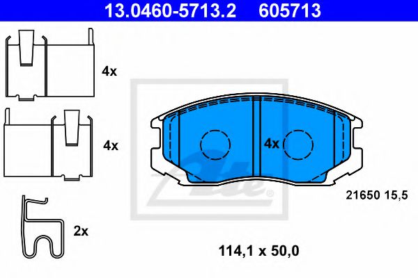 Колодки тормозные дисковые JURID арт. 13046057132 фото1