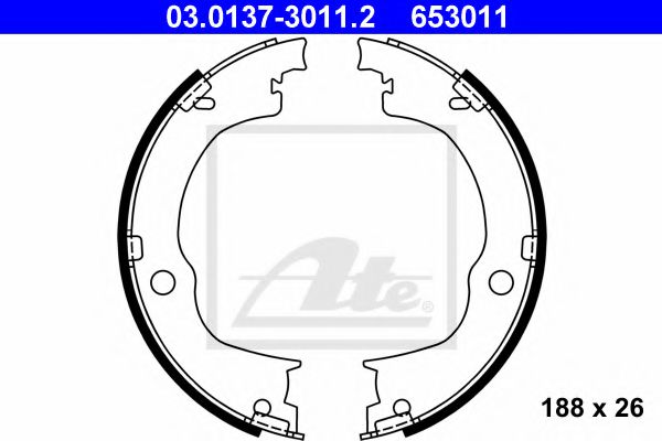 Комплект тормозных колодок, стояночная тормозная система METELLI арт. 03013730112 фото1