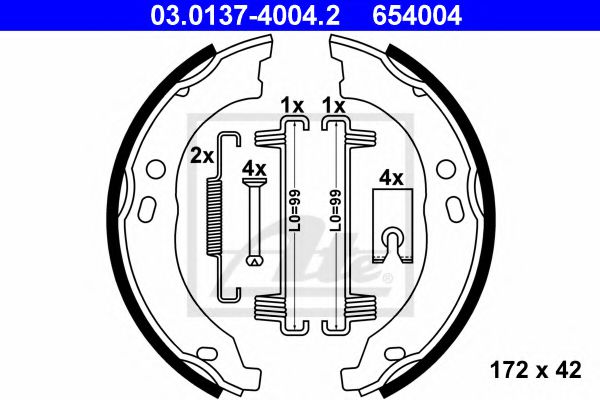 Колодки дискового тормоза BREMSI арт. 03013740042 фото1