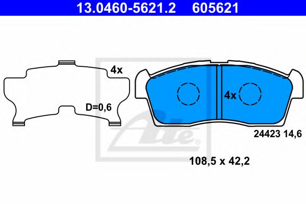Комплект тормозных колодок, дисковый тормоз BREMBO арт. 13046056212 фото1