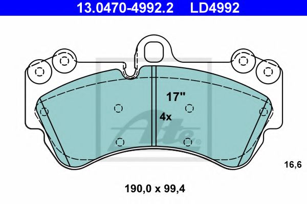 Комплект тормозных колодок, дисковый тормоз REMSA арт. 13047049922 фото1