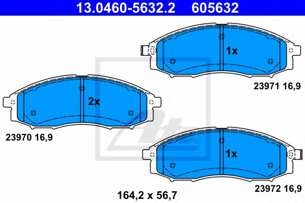 Комплект тормозных колодок, дисковый тормоз TEXTAR арт. 13046056322 фото1