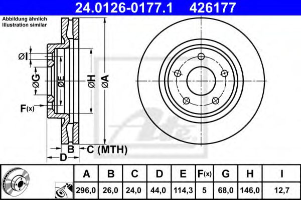 Тормозной диск TEXTAR арт. 24012601771 фото1