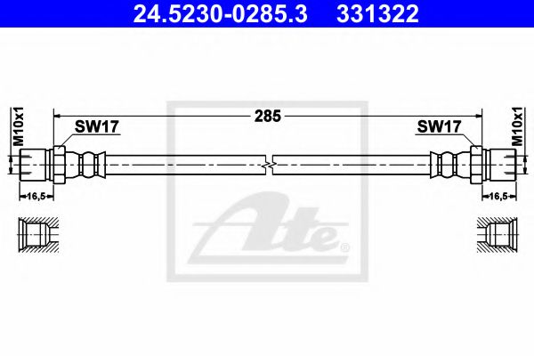 Шлангопровод SWAG арт. 24523002853 фото1