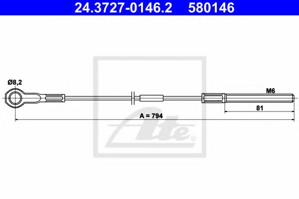 Трос, стояночная тормозная система ABS арт. 24372701462 фото1