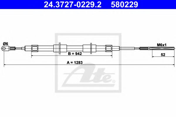 Трос, стояночная тормозная система ABS арт. 24372702292 фото1