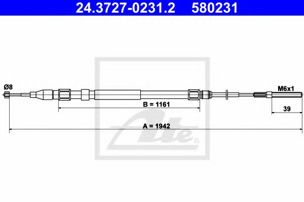 Трос, стояночная тормозная система FTE арт. 24372702312 фото1