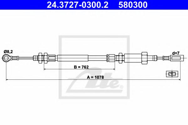 Трос, стояночная тормозная система NK арт. 24372703002 фото1