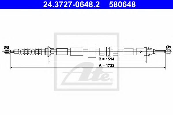 Трос, стояночная тормозная система TEXTAR арт. 24372706482 фото1