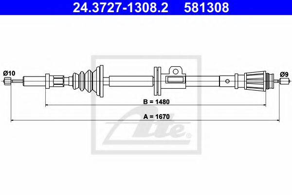 Трос, стояночная тормозная система ABS арт. 24372713082 фото1
