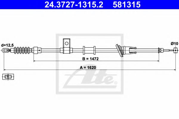 Трос, стояночная тормозная система FTE арт. 24372713152 фото1