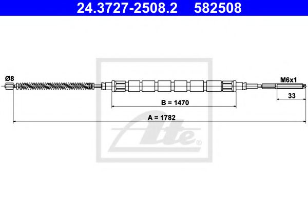 Трос, стояночная тормозная система COFLE арт. 24372725082 фото1