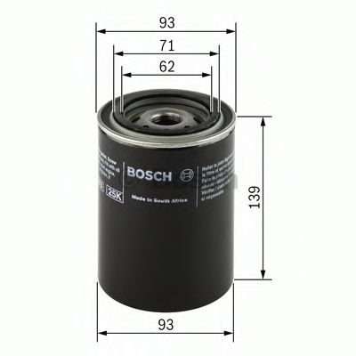Фильтр масляный двигателя (пр-во Bosch) KNECHT арт. 0451203194 фото1