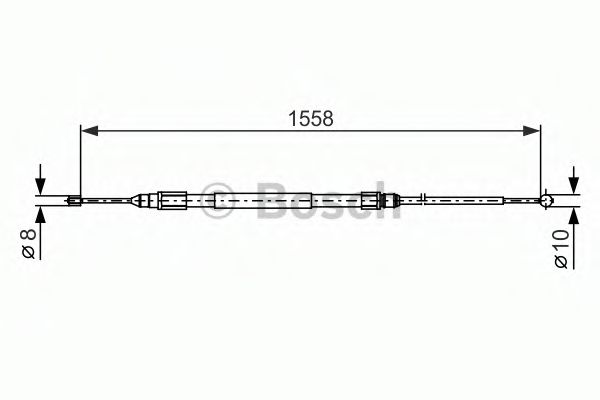 Трос, стояночная тормозная система TOPRAN арт. 1987482368 фото1