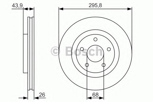 Тормозной диск Bosch NISSAN арт. 0986479R89 фото1
